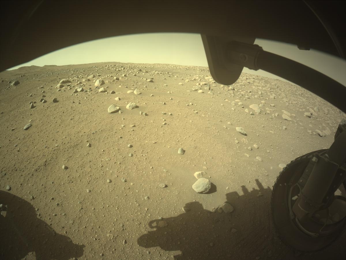 This image was taken by FRONT_HAZCAM_RIGHT_A onboard NASA's Mars rover Perseverance on Sol 870