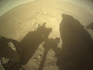 View image taken on Mars, Mars Perseverance Sol 872: Rear Left Hazard Avoidance Camera (Hazcam)