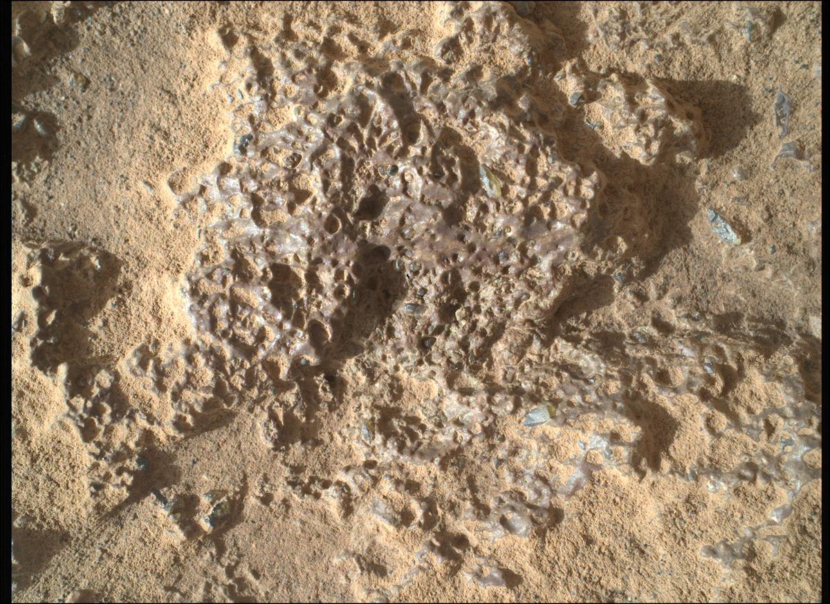 This image was taken by SHERLOC_WATSON onboard NASA's Mars rover Perseverance on Sol 874