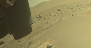 View image taken on Mars, Mars Perseverance Sol 877: Front Left Hazard Avoidance Camera (Hazcam)