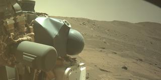 View image taken on Mars, Mars Perseverance Sol 877: Front Left Hazard Avoidance Camera (Hazcam)