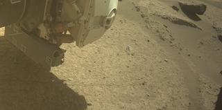 View image taken on Mars, Mars Perseverance Sol 877: Front Left Hazard Avoidance Camera (Hazcam)