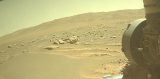 View image taken on Mars, Mars Perseverance Sol 877: Front Left Hazard Avoidance Camera (Hazcam)