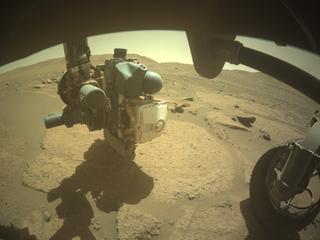 View image taken on Mars, Mars Perseverance Sol 877: Front Right Hazard Avoidance Camera (Hazcam)