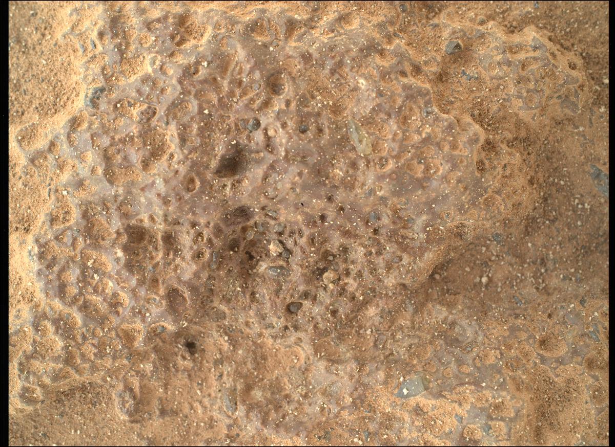 This image was taken by SHERLOC_WATSON onboard NASA's Mars rover Perseverance on Sol 879