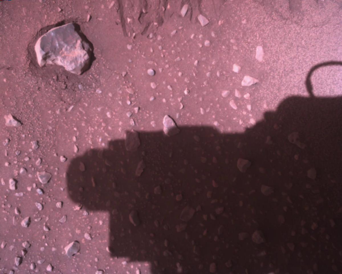 This image was taken by EDL_RDCAM onboard NASA's Mars rover Perseverance on Sol 881