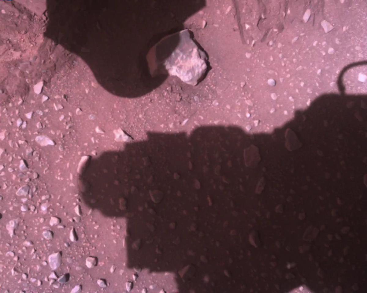 This image was taken by EDL_RDCAM onboard NASA's Mars rover Perseverance on Sol 881