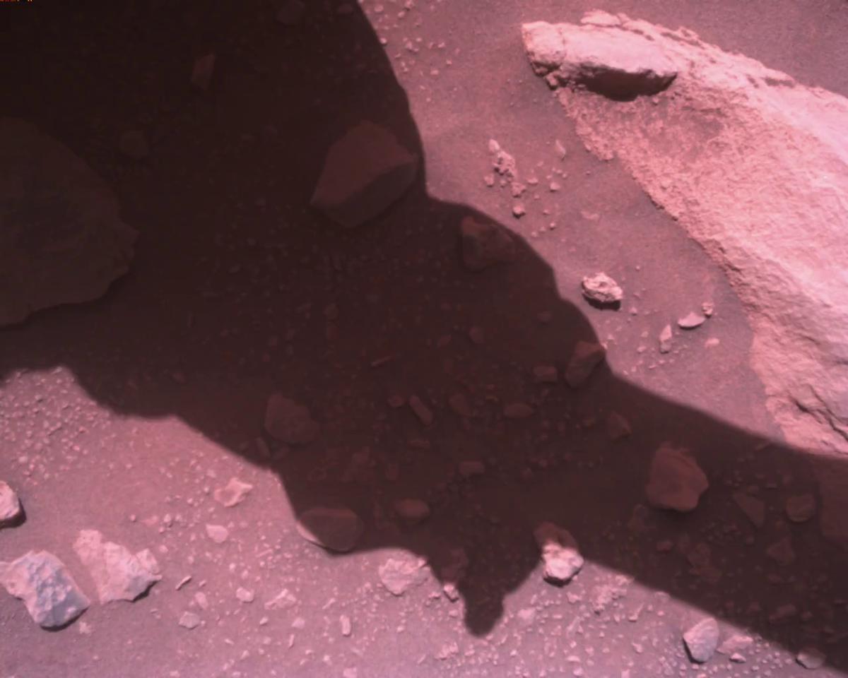 This image was taken by EDL_RDCAM onboard NASA's Mars rover Perseverance on Sol 881