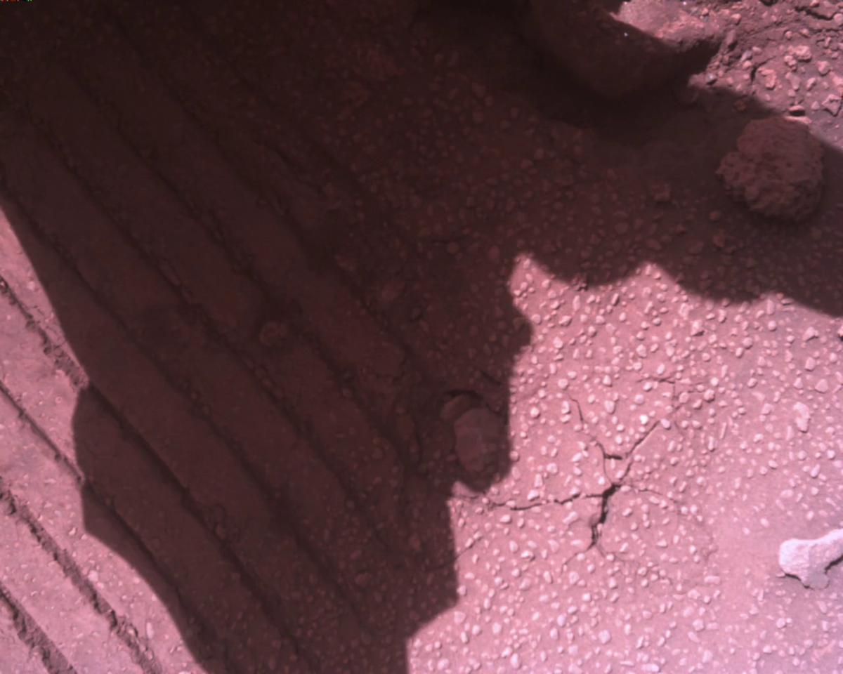 This image was taken by EDL_RDCAM onboard NASA's Mars rover Perseverance on Sol 881