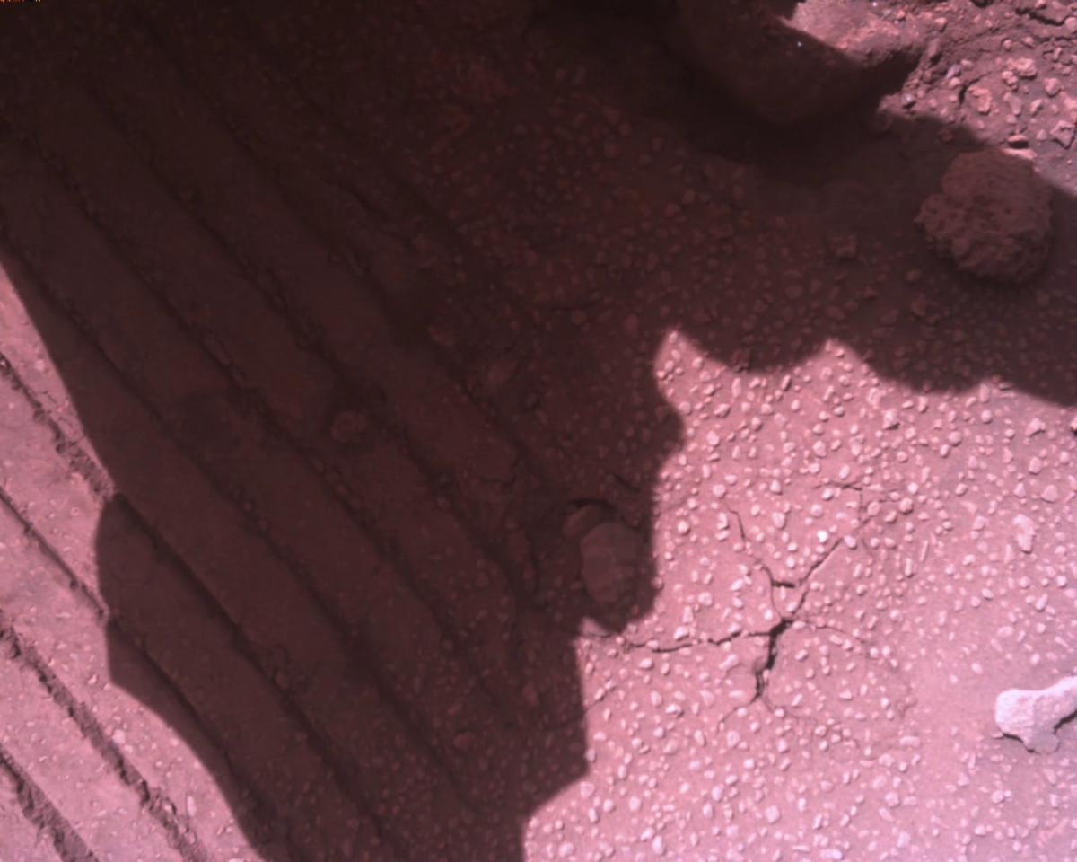 This image was taken by EDL_RDCAM onboard NASA's Mars rover Perseverance on Sol 881