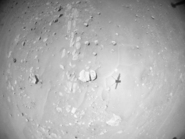 This image was taken by HELI_NAV onboard NASA's Mars rover Perseverance on Sol 881