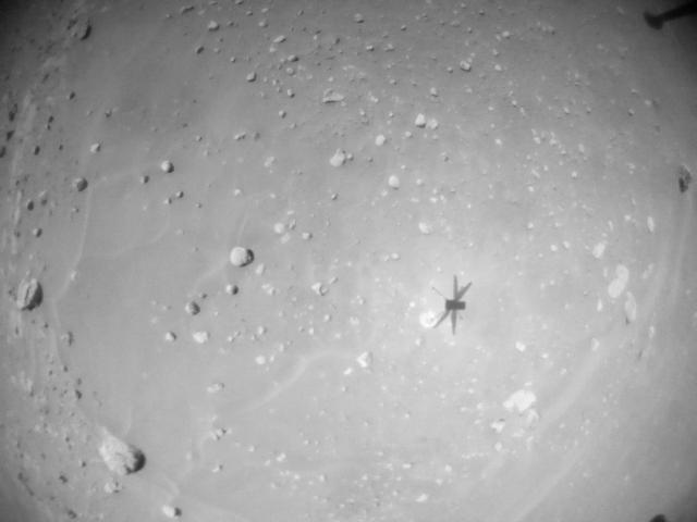 This image was taken by HELI_NAV onboard NASA's Mars rover Perseverance on Sol 881