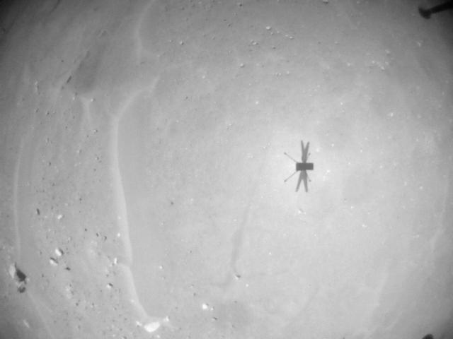 This image was taken by HELI_NAV onboard NASA's Mars rover Perseverance on Sol 881