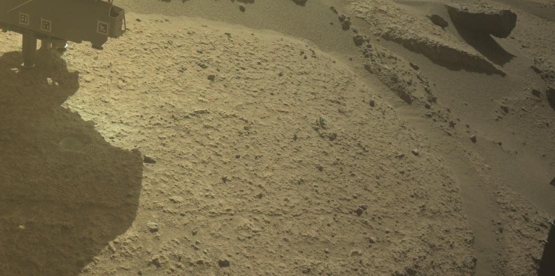 This image was taken by FRONT_HAZCAM_LEFT_A onboard NASA's Mars rover Perseverance on Sol 882