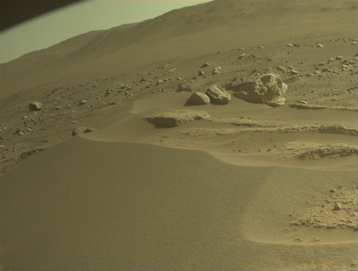 This image was taken by FRONT_HAZCAM_RIGHT_A onboard NASA's Mars rover Perseverance on Sol 882