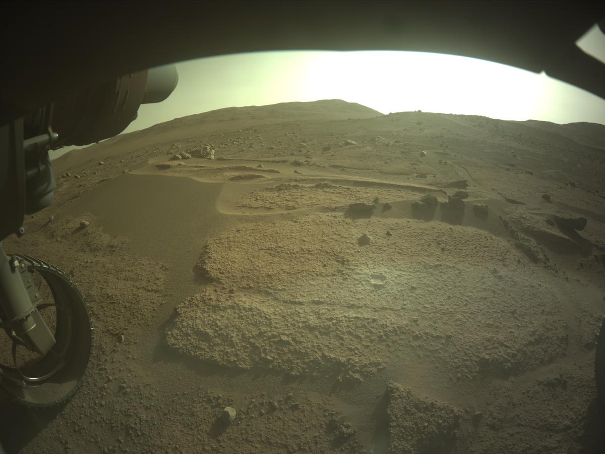 This image was taken by FRONT_HAZCAM_LEFT_A onboard NASA's Mars rover Perseverance on Sol 883