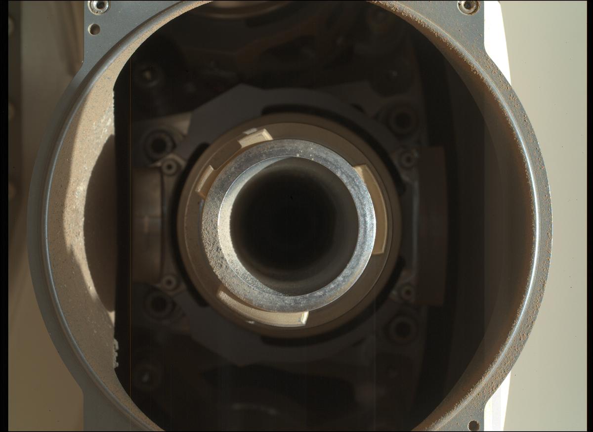 This image was taken by SHERLOC_WATSON onboard NASA's Mars rover Perseverance on Sol 883