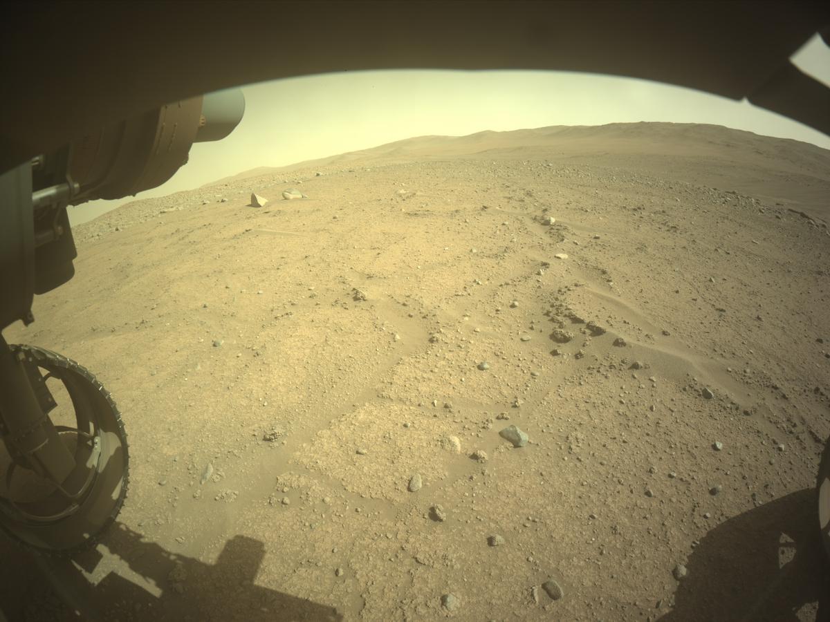 This image was taken by FRONT_HAZCAM_LEFT_A onboard NASA's Mars rover Perseverance on Sol 885
