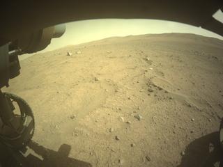 View image taken on Mars, Mars Perseverance Sol 885: Front Left Hazard Avoidance Camera (Hazcam)