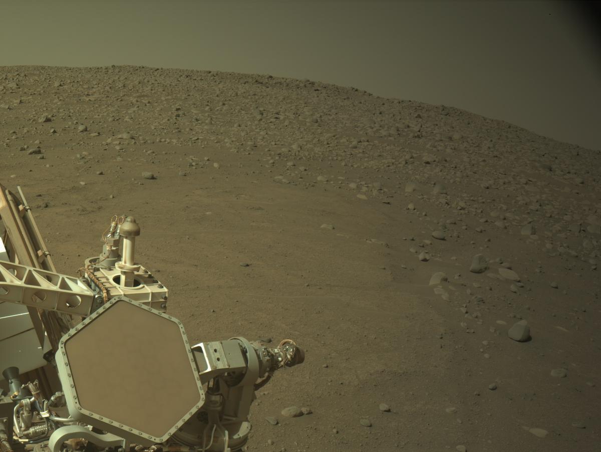 This image was taken by NAVCAM_RIGHT onboard NASA's Mars rover Perseverance on Sol 885