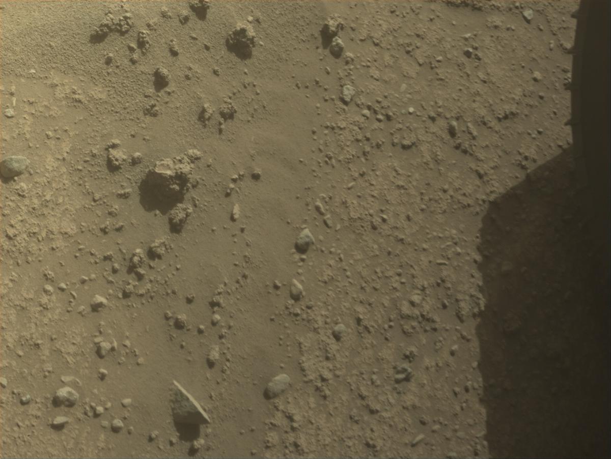 This image was taken by FRONT_HAZCAM_LEFT_A onboard NASA's Mars rover Perseverance on Sol 886