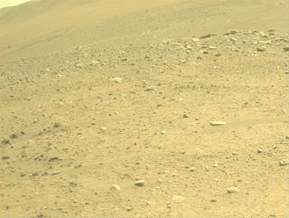 View image taken on Mars, Mars Perseverance Sol 887: Front Left Hazard Avoidance Camera (Hazcam)