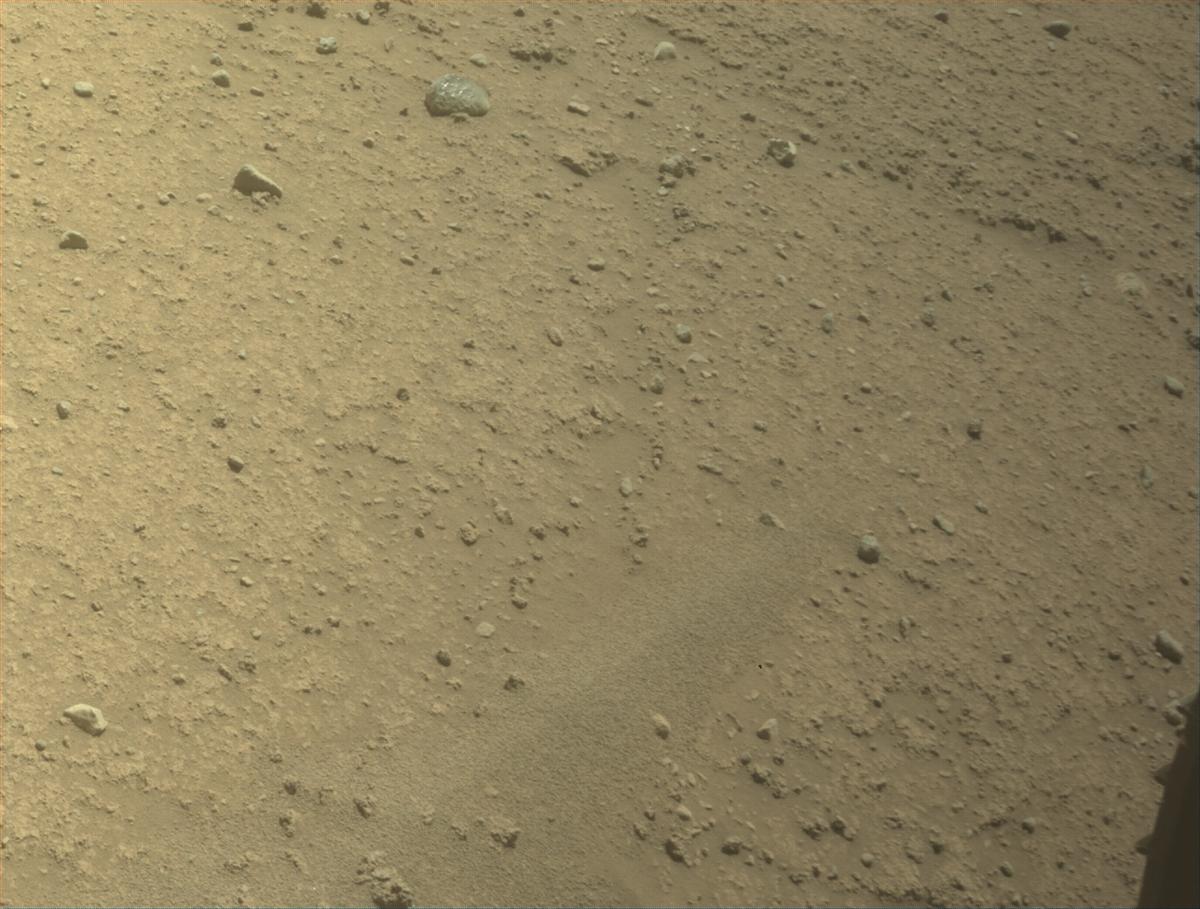 This image was taken by FRONT_HAZCAM_LEFT_A onboard NASA's Mars rover Perseverance on Sol 887