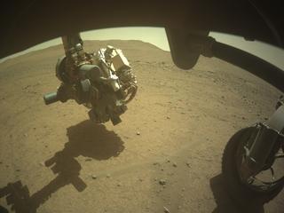 View image taken on Mars, Mars Perseverance Sol 887: Front Right Hazard Avoidance Camera (Hazcam)