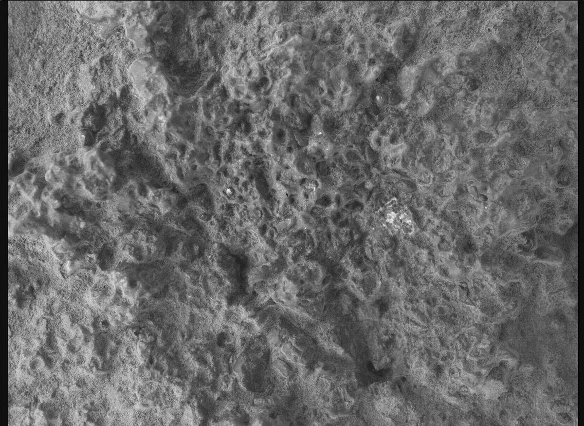 This image was taken by SHERLOC_WATSON onboard NASA's Mars rover Perseverance on Sol 887