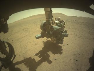 View image taken on Mars, Mars Perseverance Sol 888: Front Left Hazard Avoidance Camera (Hazcam)