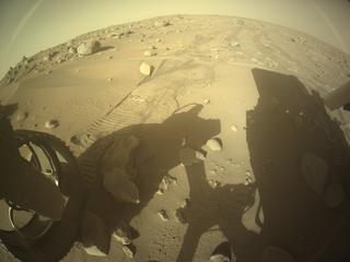 View image taken on Mars, Mars Perseverance Sol 905: Rear Left Hazard Avoidance Camera (Hazcam)