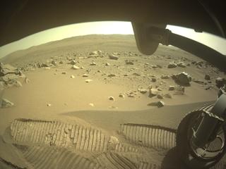 View image taken on Mars, Mars Perseverance Sol 907: Front Right Hazard Avoidance Camera (Hazcam)