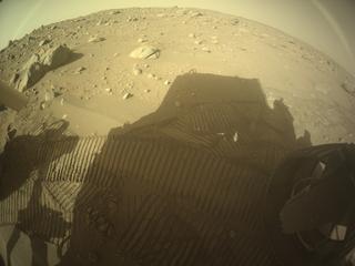 View image taken on Mars, Mars Perseverance Sol 907: Rear Right Hazard Avoidance Camera (Hazcam)