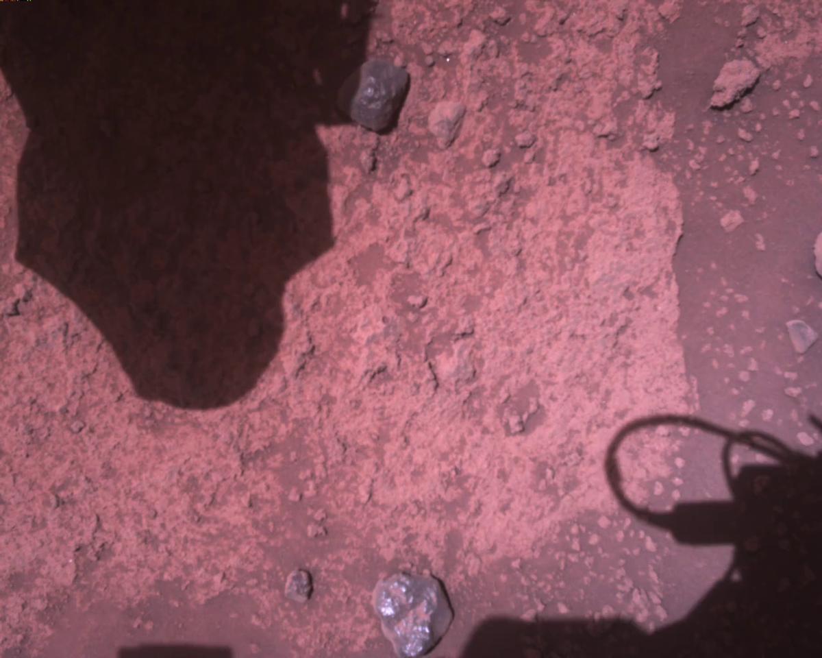 This image was taken by EDL_RDCAM onboard NASA's Mars rover Perseverance on Sol 910