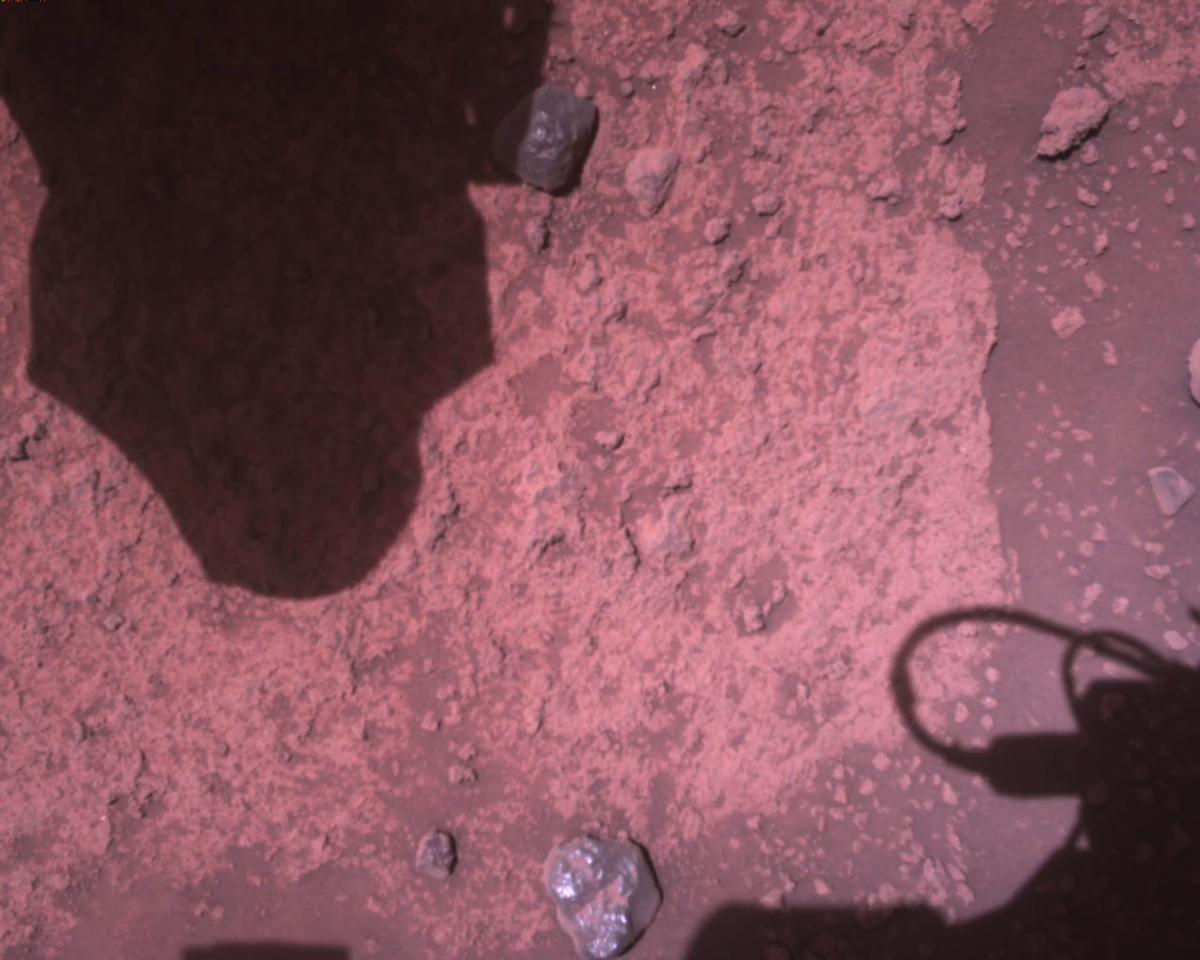 This image was taken by EDL_RDCAM onboard NASA's Mars rover Perseverance on Sol 910