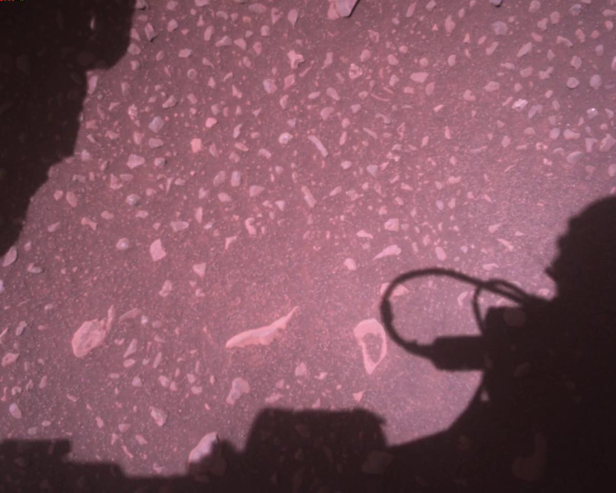 This image was taken by EDL_RDCAM onboard NASA's Mars rover Perseverance on Sol 910