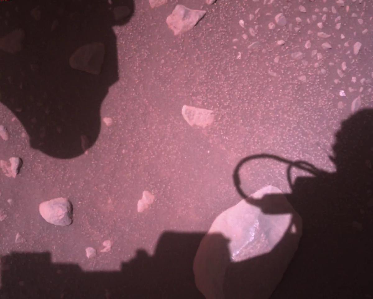 This image was taken by EDL_RDCAM onboard NASA's Mars rover Perseverance on Sol 910