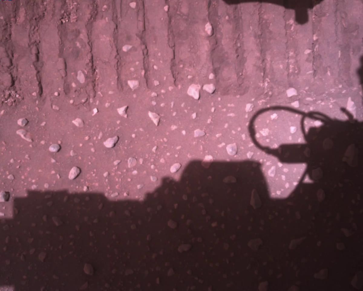 This image was taken by EDL_RDCAM onboard NASA's Mars rover Perseverance on Sol 910