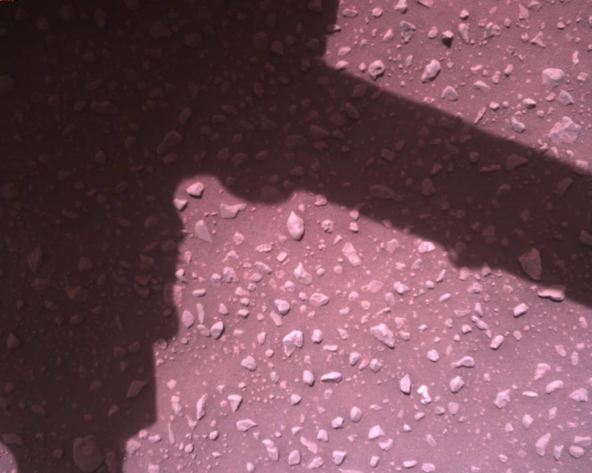 This image was taken by EDL_RDCAM onboard NASA's Mars rover Perseverance on Sol 910