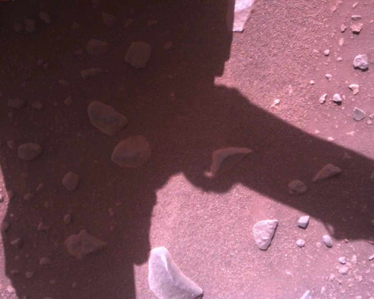 This image was taken by EDL_RDCAM onboard NASA's Mars rover Perseverance on Sol 910