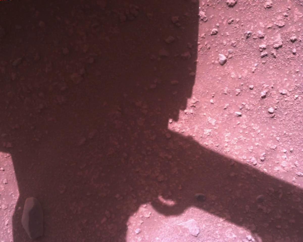This image was taken by EDL_RDCAM onboard NASA's Mars rover Perseverance on Sol 910