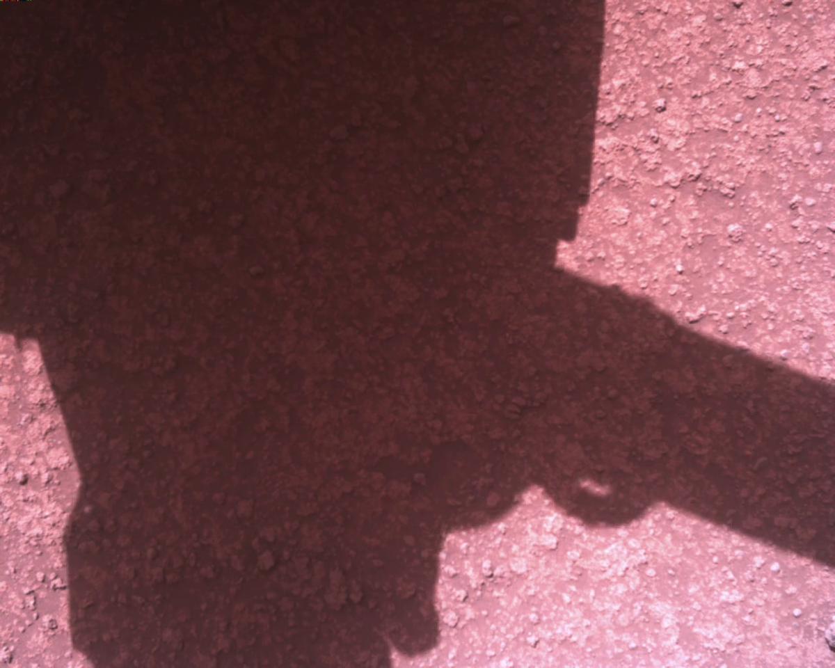 This image was taken by EDL_RDCAM onboard NASA's Mars rover Perseverance on Sol 910