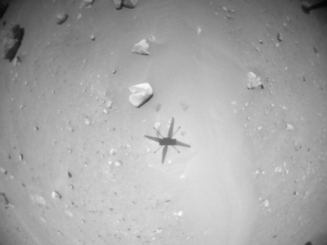 This image was taken by HELI_NAV onboard NASA's Mars rover Perseverance on Sol 910