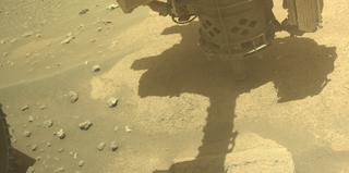 View image taken on Mars, Mars Perseverance Sol 915: Front Left Hazard Avoidance Camera (Hazcam)