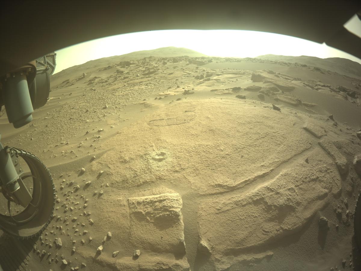 This image was taken by FRONT_HAZCAM_LEFT_A onboard NASA's Mars rover Perseverance on Sol 920
