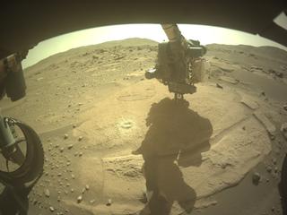 View image taken on Mars, Mars Perseverance Sol 923: Front Left Hazard Avoidance Camera (Hazcam)