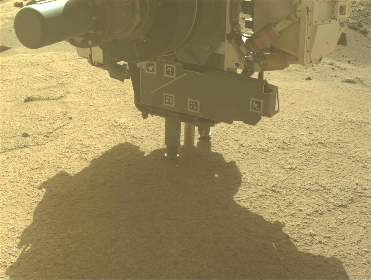 This image was taken by FRONT_HAZCAM_LEFT_A onboard NASA's Mars rover Perseverance on Sol 923