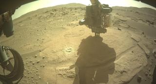 View image taken on Mars, Mars Perseverance Sol 923: Front Left Hazard Avoidance Camera (Hazcam)