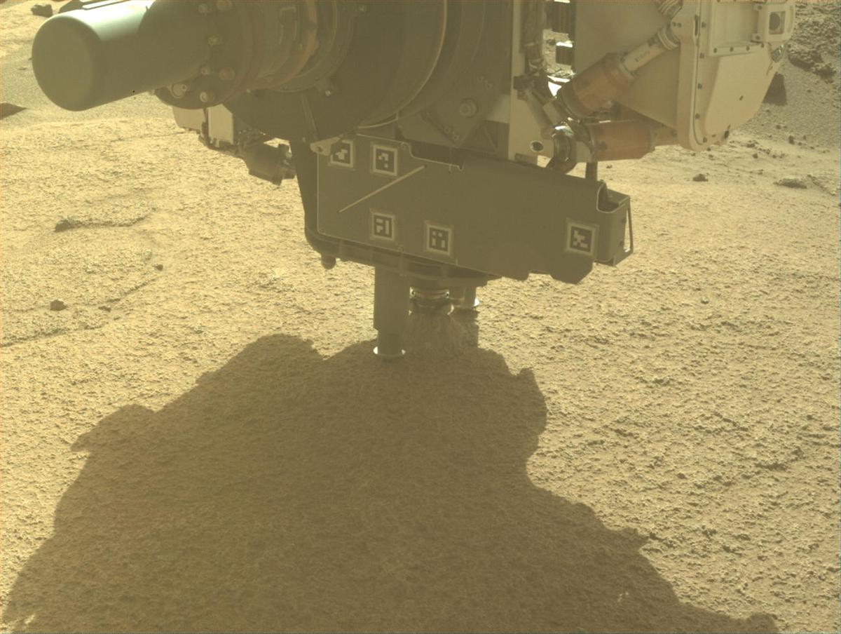 This image was taken by FRONT_HAZCAM_LEFT_A onboard NASA's Mars rover Perseverance on Sol 923
