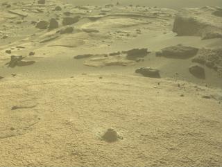 View image taken on Mars, Mars Perseverance Sol 923: Front Left Hazard Avoidance Camera (Hazcam)